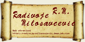 Radivoje Milosavčević vizit kartica